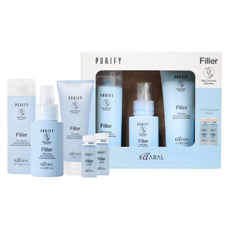 FILLER ✴ MINI box - Mini komplektas pilnai FILLER plaukų terapijos atstatančiai ir pripildančiai plaukus procedūrai