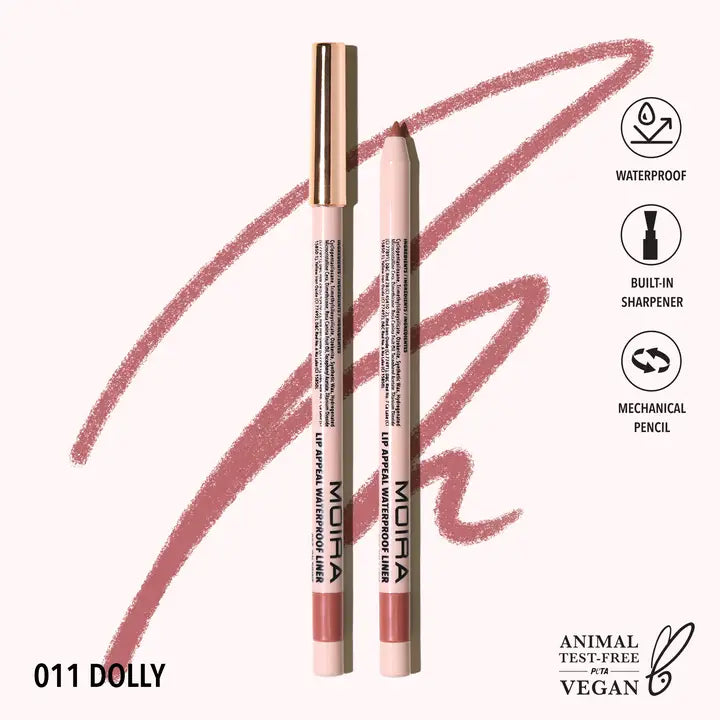 MOIRA Vandeniui atsparus lūpų kontūro pieštukas (011, Dolly)