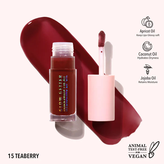 MOIRA Glow Getter drėkinantis lūpų aliejus  (015, Teaberry)