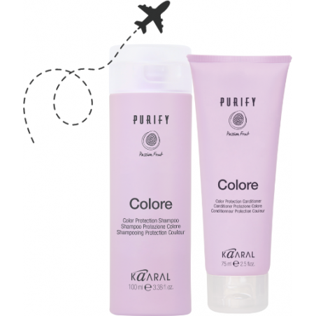 COLORE TRAVEL KIT ✾ Šampūnas ir kondicionierius dažytiems plaukams, 100 ml+75 ml