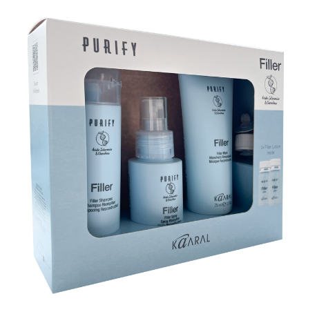 FILLER ✴ MINI box - Mini komplektas pilnai FILLER plaukų terapijos atstatančiai ir pripildančiai plaukus procedūrai