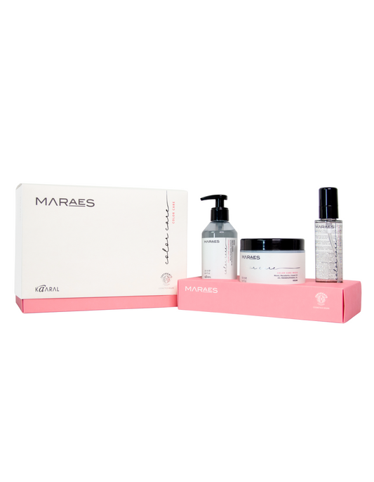 MARAES COLOR CARE RINKINYS: šampūnas, kaukė ir serumas dažytų, chemiškai paveiktų bei pažeistų plaukų priežiūrai