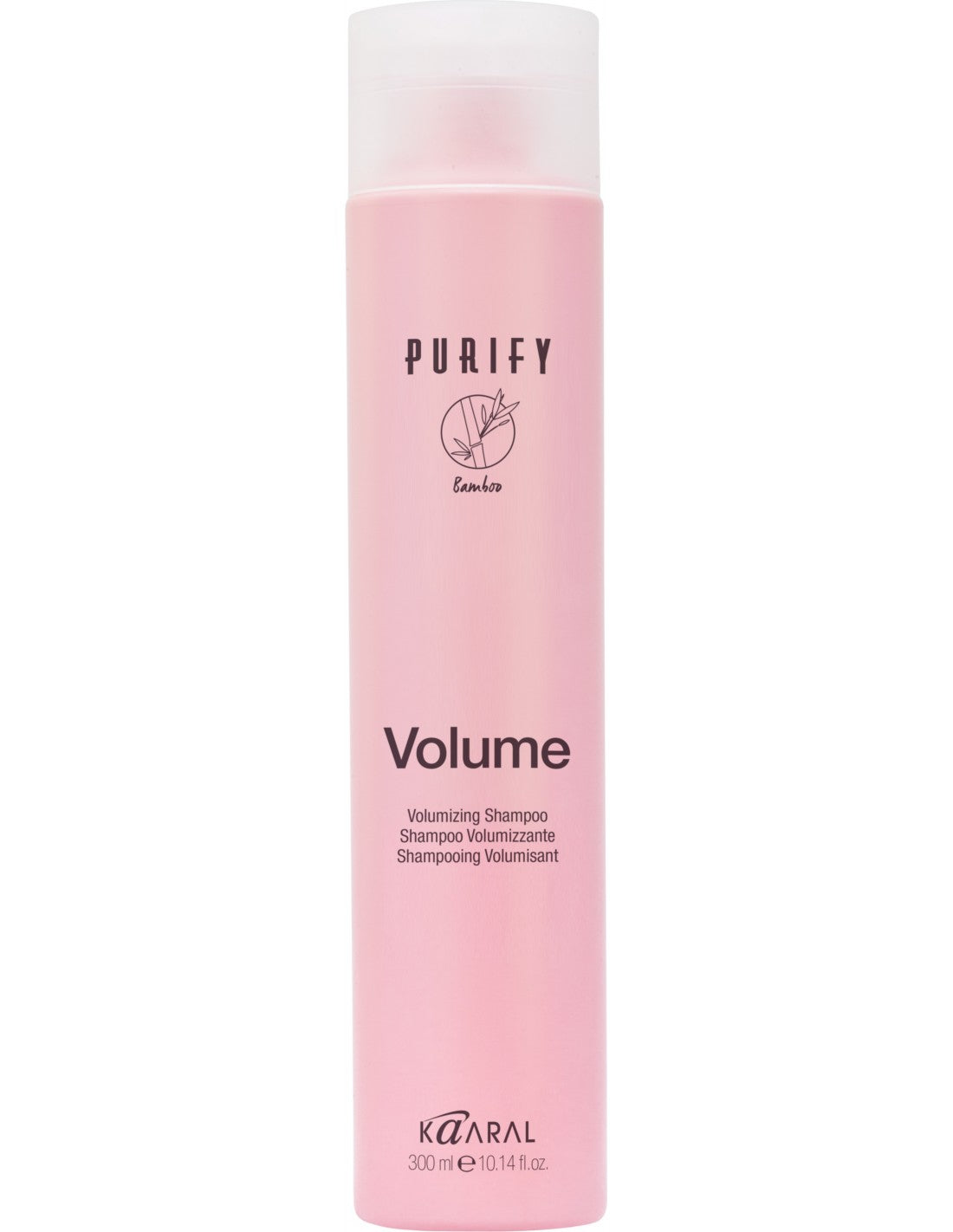 Rinkinys PURIFY VOLUME ✤ dėžutėje: šampūnas (300 ml), kondicionierius (250 ml) ir apimtį suteikiantis fliuidas (purškiamas, 300 ml)